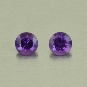 Amethyst round pair 5.0mm 0.83cts N am151 SOLD