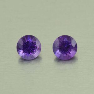 Amethyst round pair 6.0mm 1.37cts N am111 SOLD