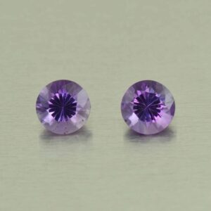 Amethyst round pair 6.0mm 1.38cts N am112 SOLD