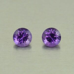 Amethyst round pair 6.0mm 1.38cts N am114 SOLD