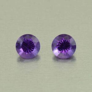 Amethyst round pair 6.4mm 1.73cts N am211