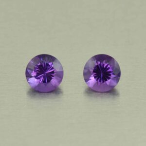 Amethyst round pair 6.5mm 1.69cts N am119 SOLD