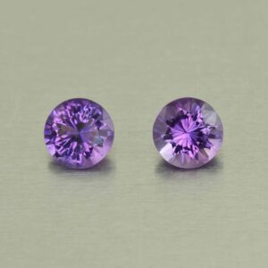 Amethyst round pair 7.0mm 2.06cts N am120 SOLD