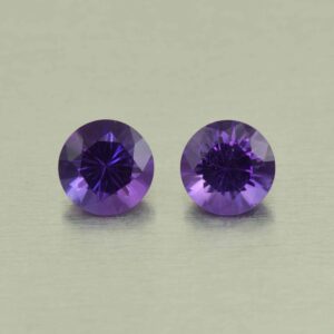 Amethyst round pair 7.5mm 2.55cts N am123 SOLD