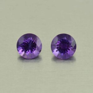 Amethyst round pair 8.0mm 3.12cts N am128 scaled 1 SOLD