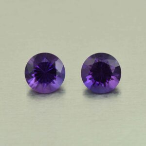 Amethyst round pair 8.5mm 3.65cts N am132 SOLD