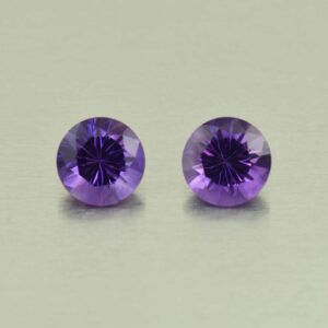 Amethyst round pair 9.0mm 4.43cts N am134 scaled 1 SOLD