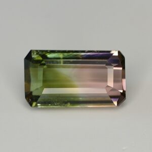BiColorTourmaline eme cut 10.1x5.7mm 2.17cts tm1241 SOLD