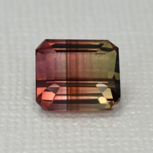 BiColorTourmaline eme cut 10.4x9.2mm 5.59cts N tm1196 SOLD
