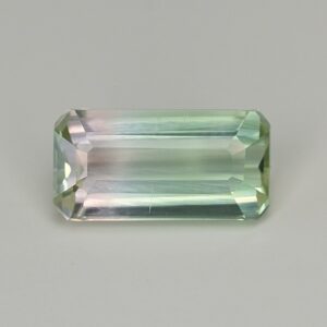 BiColorTourmaline eme cut 9.6x4.9mm 1.70cts tm1023