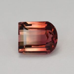 BiColorTourmaline eme cut dome 10.4x8.5mm 5.48cts N c tm1342 SOLD