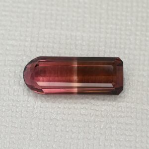 BiColorTourmaline eme cut dome 17.7x6.8mm 6.42cts N tm1188