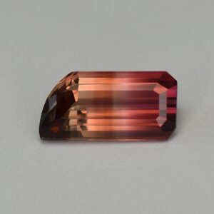 BiColorTourmaline eme cut taper 12.2 10.0x6.1mm 3.08cts N tm1195 SOLD