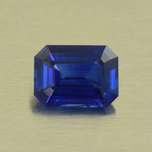 BlueSapphire eme cut 7.5x5.4mm 1.37cts H sa991 SOLD