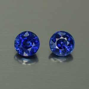 BlueSapphire round pair 3.8mm 0.63cts H sa456 SOLD