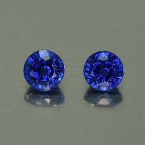 BlueSapphire round pair 3.8mm 0.70cts H sa458 SOLD