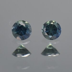 BlueSapphire round pair 3.9mm 0.55cts N sa429