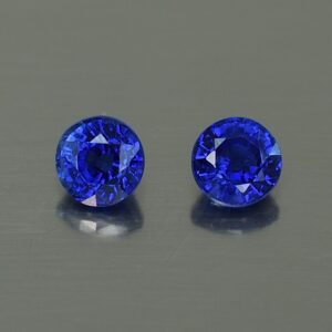 BlueSapphire round pair 3.9mm 0.75cts H sa459-1 SOLD