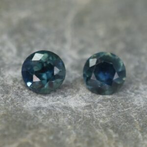 BlueSapphire round pair 4.0mm 0.55cts N sa294 SOLD