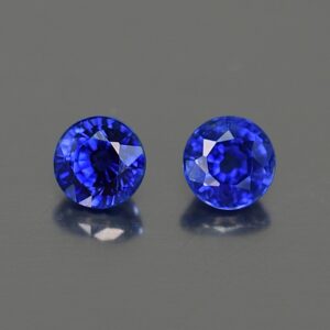 BlueSapphire round pair 4.0mm 0.78cts H sa460 SOLD