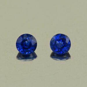 BlueSapphire round pair 4.0mm 0.79cts H sa1043