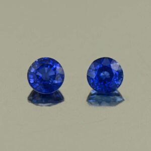 BlueSapphire round pair 4.1mm 0.87cts H sa1031