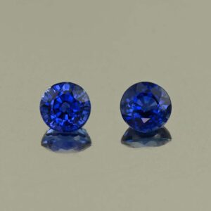 BlueSapphire round pair 4.2mm 0.87cts H sa1037