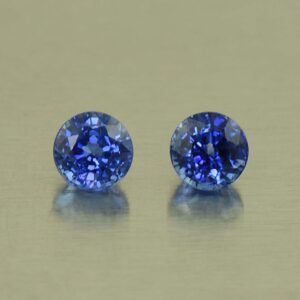 BlueSapphire round pair 4.2mm 0.97cts H sa978 SOLD