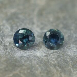 BlueSapphire round pair 4.3mm 0.74cts N sa374 SOLD