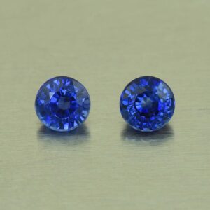 BlueSapphire round pair 4.3mm 0.94cts H sa976 SOLD