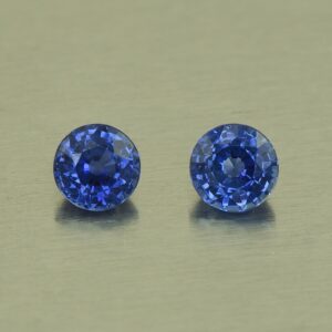 BlueSapphire round pair 4.4mm 0.97cts H sa979