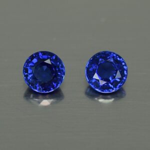 BlueSapphire round pair 4.5mm 1.04cts H sa464 SOLD
