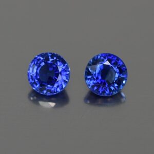 BlueSapphire round pair 4.5mm 1.10cts H sa466 SOLD