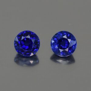 BlueSapphire round pair 4.6mm 1.28cts H sa469 SOLD