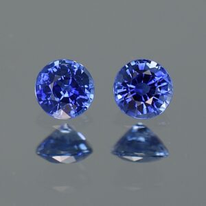 BlueSapphire round pair 4.7mm 1.10cts H sa356 SOLD
