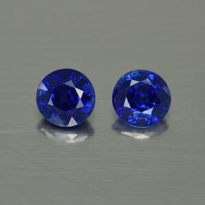 BlueSapphire round pair 4.7mm 1.10cts H sa444 SOLD
