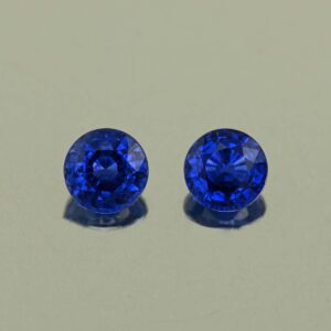 BlueSapphire round pair 4.7mm 1.13cts H sa1035