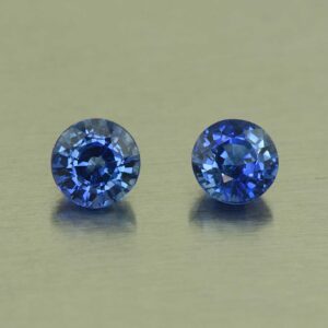 BlueSapphire round pair 4.7mm 1.22cts H sa987 SOLD
