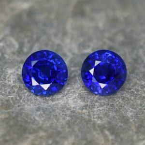 BlueSapphire round pair 4.8mm 1.05cts H sa358 SOLD