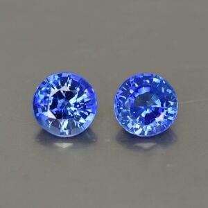 BlueSapphire round pair 4.8mm 1.16cts H sa445 SOLD
