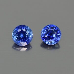 BlueSapphire round pair 4.8mm 1.23cts H sa446 SOLD