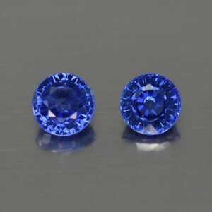 BlueSapphire round pair 4.8mm 1.36cts H sa452 SOLD