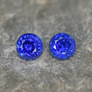 BlueSapphire round pair 5.1mm 1.32cts H sa357 SOLD