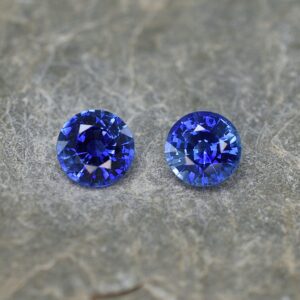 BlueSapphire round pair 5.1mm 1.37cts sa360 SOLD