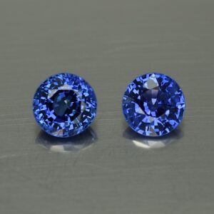 BlueSapphire round pair 5.3mm 1.54cts H sa450 SOLD