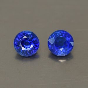 BlueSapphire round pair 5.4mm 1.58cts H sa447