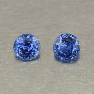 BlueSapphire round pair 5.9mm 2.00cts H sa693