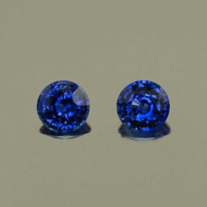 BlueSapphire round pair 6.0mm 1.92cts H sa1049 SOLD