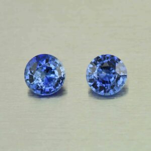 BlueSapphire round pair 6.9mm 2.73cts H sa574 scaled 1