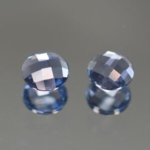 BlueSpinel rose cut round pair 5.0mm 0.78cts sp243 SOLD